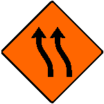 lane shift sign
